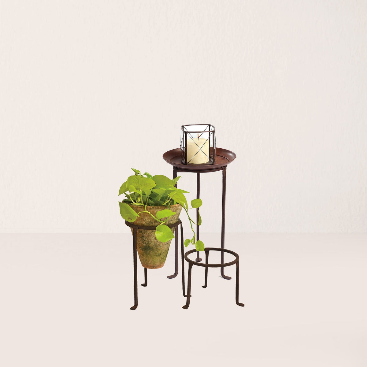 Iron Plant Stand - 8" Diameter