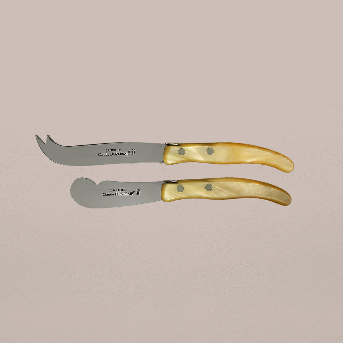 2-Piece Butter & Cheese Knife Set - Natural Pearl
