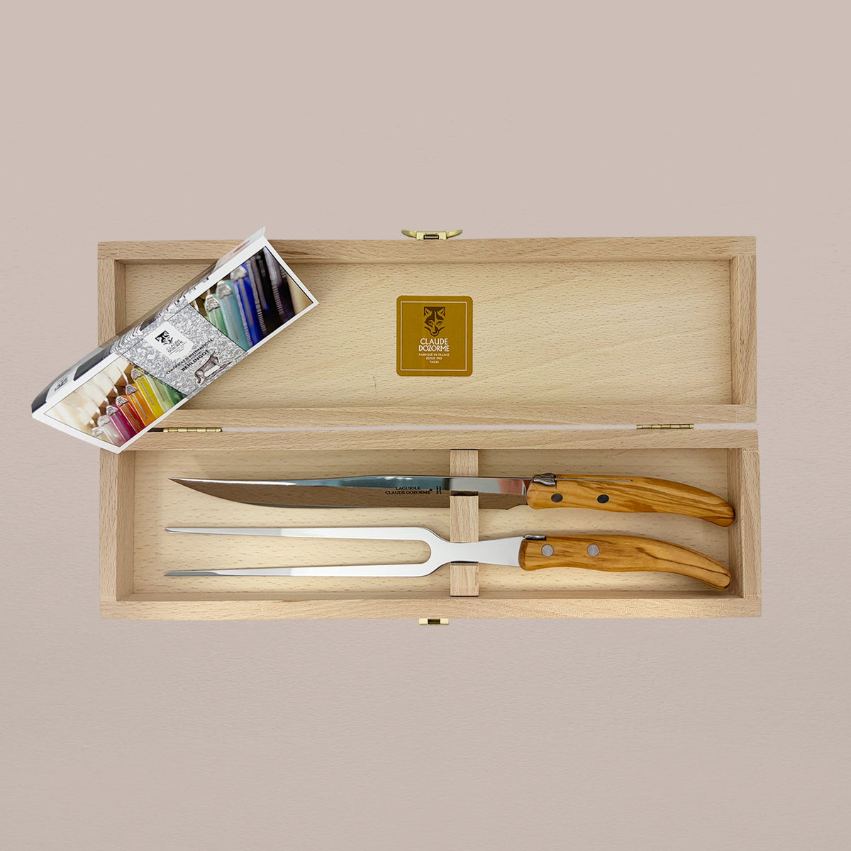 2-Piece Carving Knife Set - Olive Wood
