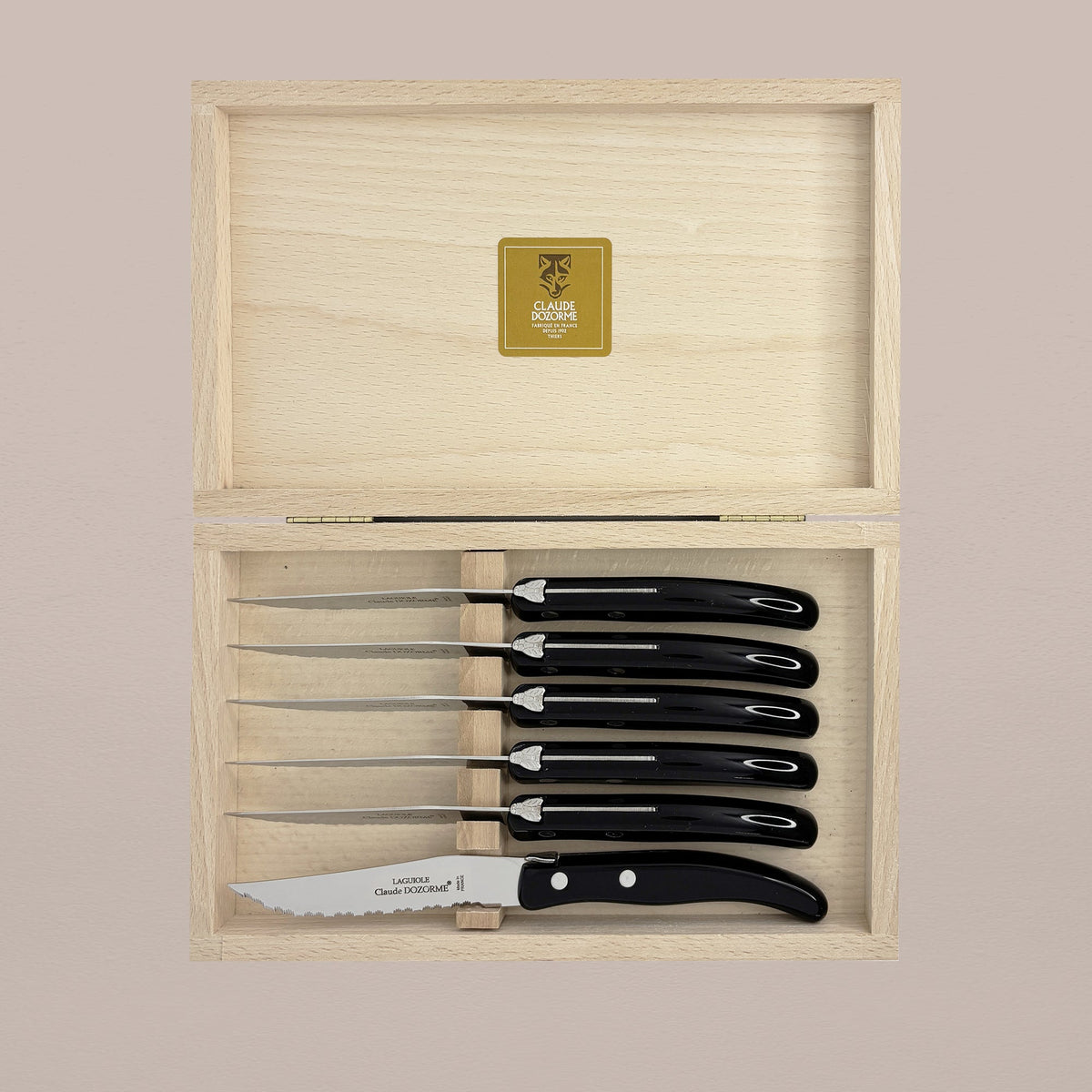 6-Piece Steak Knife Set - Black