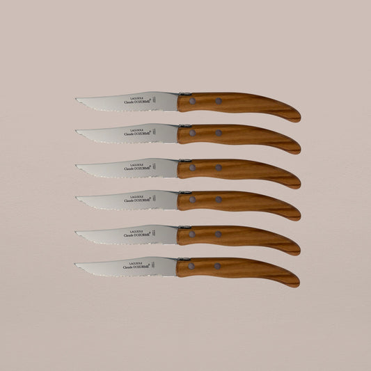 6-Piece Steak Knife Set - Olive Wood