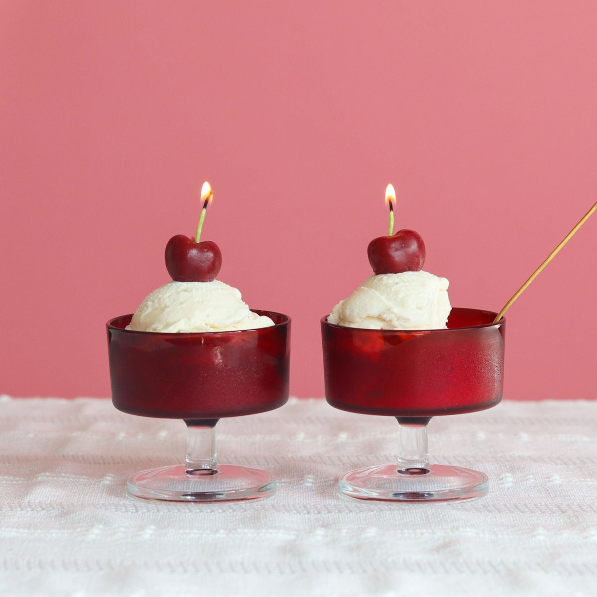 Cherry Birthday Candles - Set of 10
