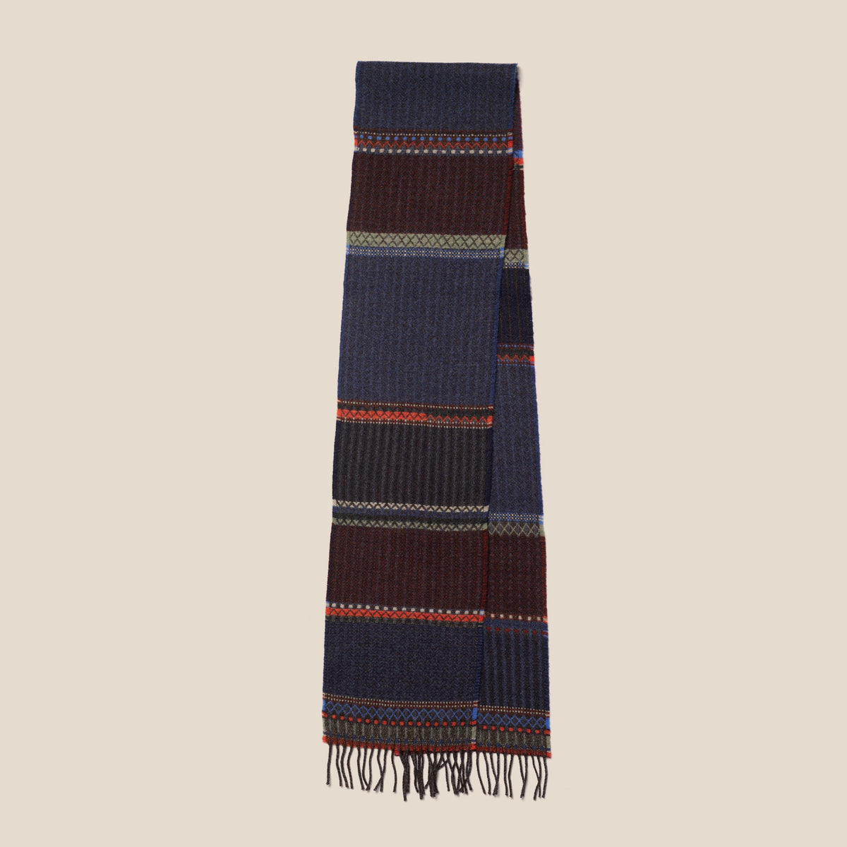 Merino Lambswool Cassia Scarf - Ink