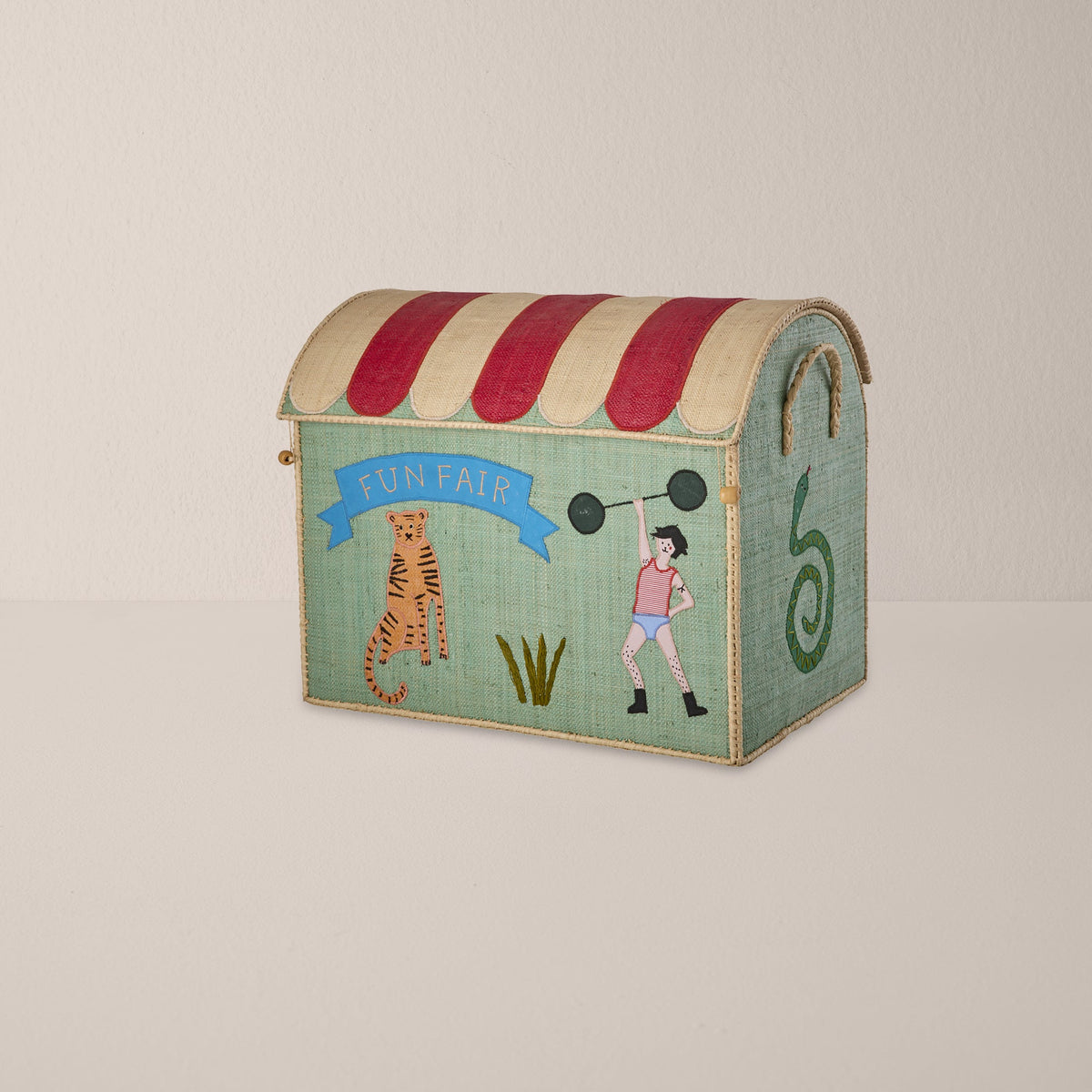 Raffia Storage House Basket - Fun Fair - Large