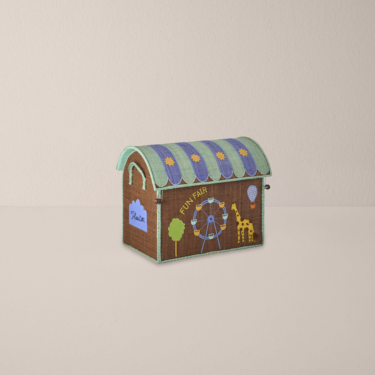 Raffia Storage House Basket - Fun Fair - Small