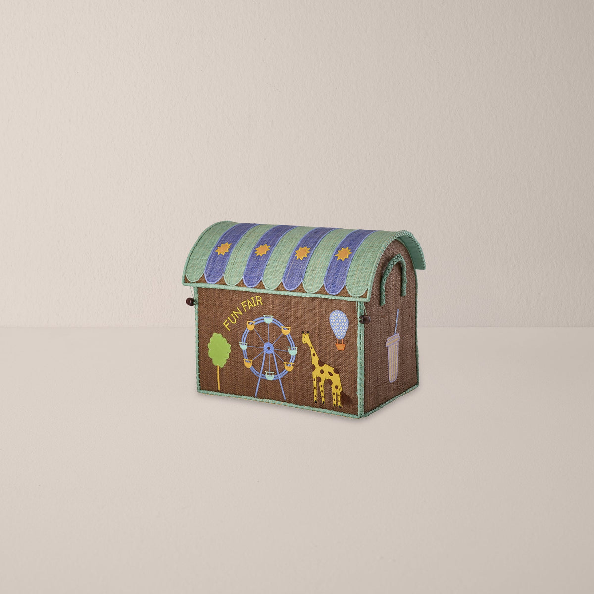 Raffia Storage House Basket - Fun Fair - Small