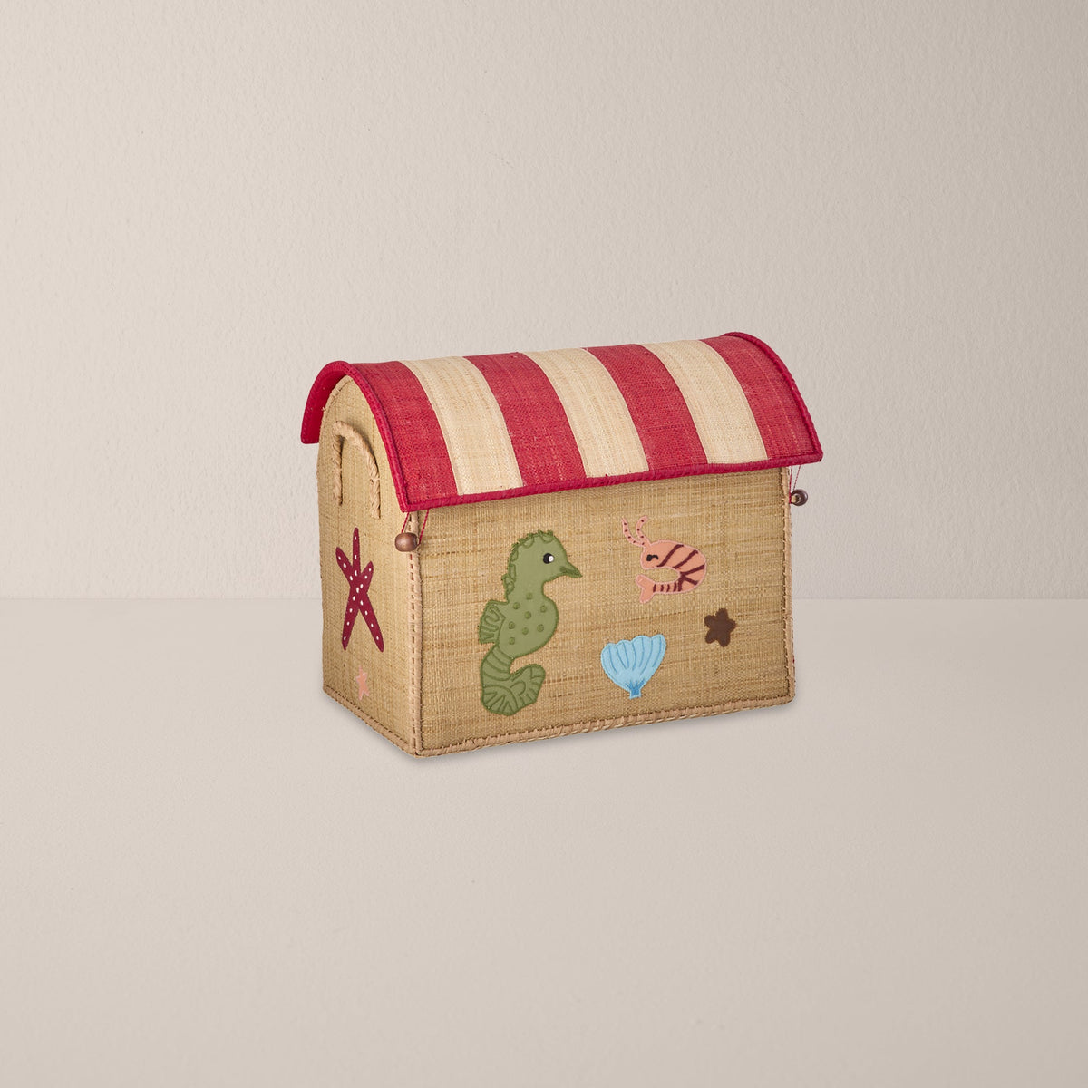 Raffia Storage House Basket - Ocean - Small