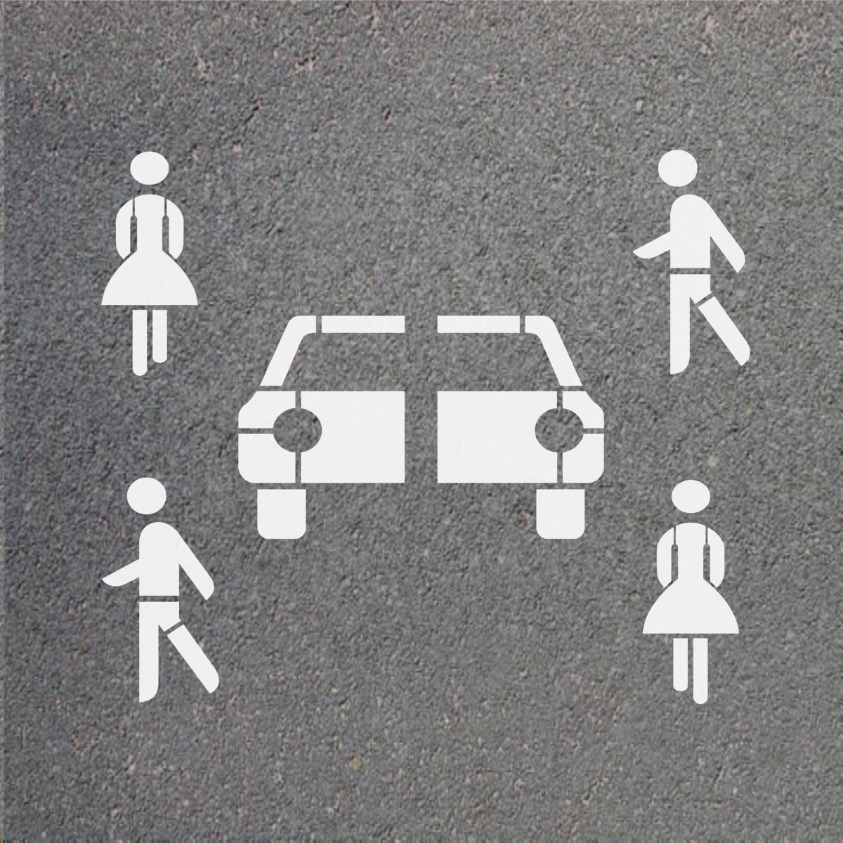 Schablone VZ1010-70 Carsharing, 1000 x 858 mm, Aluminium 0,8 mm