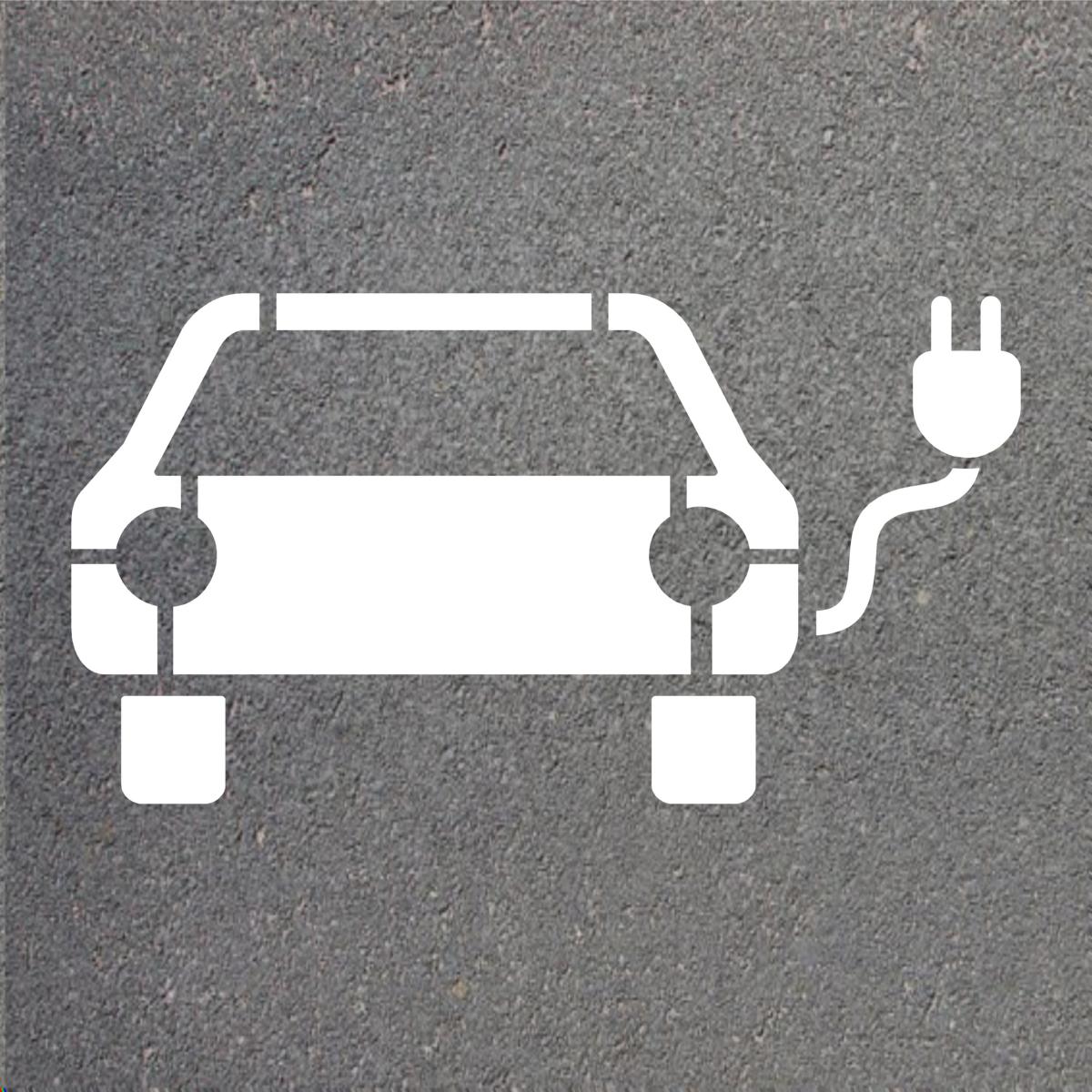 Schablone VZ1010-66 Elektrisch betriebene Fahrzeuge (E-Auto)