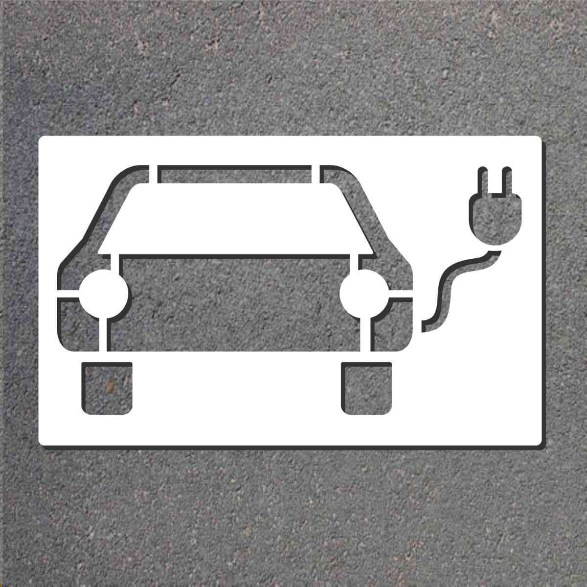 Schablone VZ1010-66 Elektrisch betriebene Fahrzeuge (E-Auto)