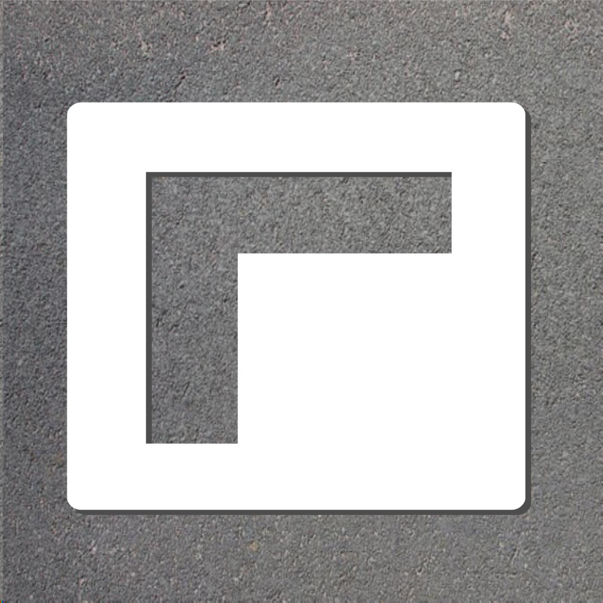Schablone L-Markierung, 300x300x90 mm, Kunststoff 0,8 mm