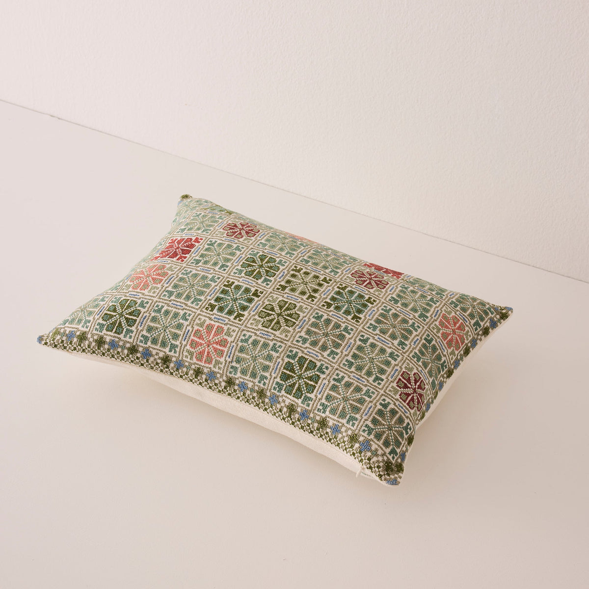 Moon of Ramallah Lumbar Cushion Cover - Green