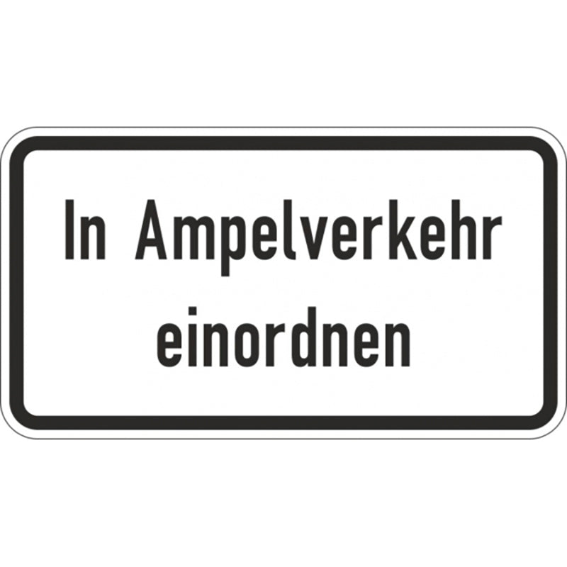 Warn- und Hinweisschild WH 40 – In Ampelverkehr einordnen