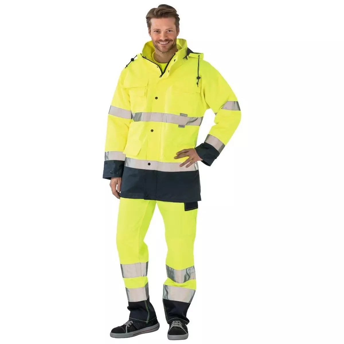 Planam Warnschutz-Parka gelb/marin