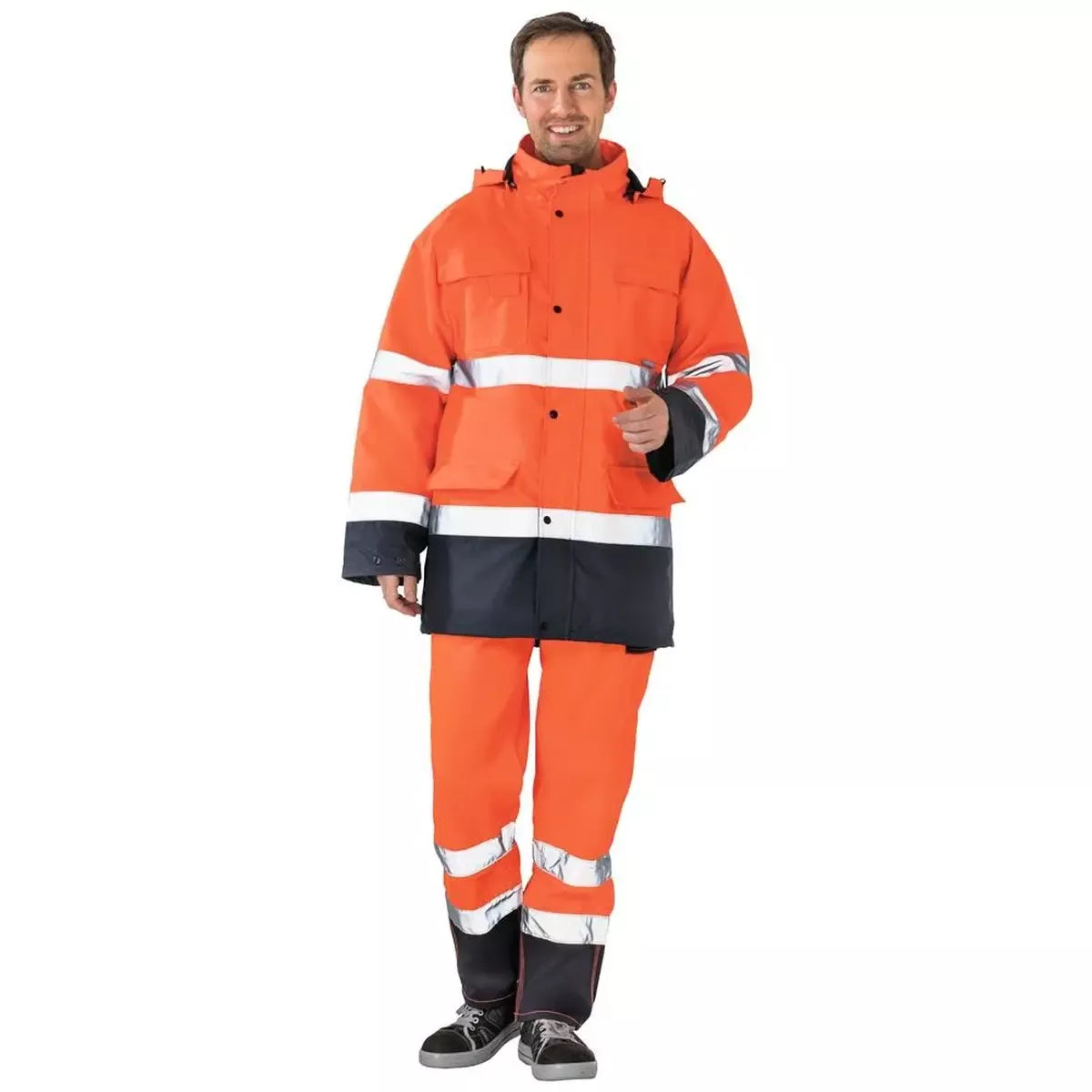Planam Warnschutz-Parka orange/marin