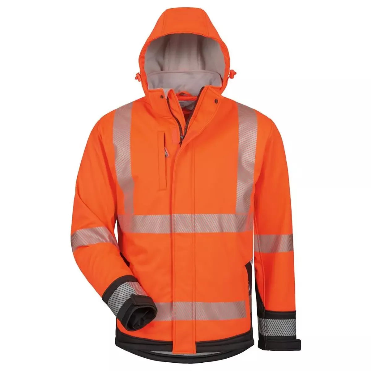 Warnschutz-Softshelljacke Lukas Farbe fluo-orange/schwarz