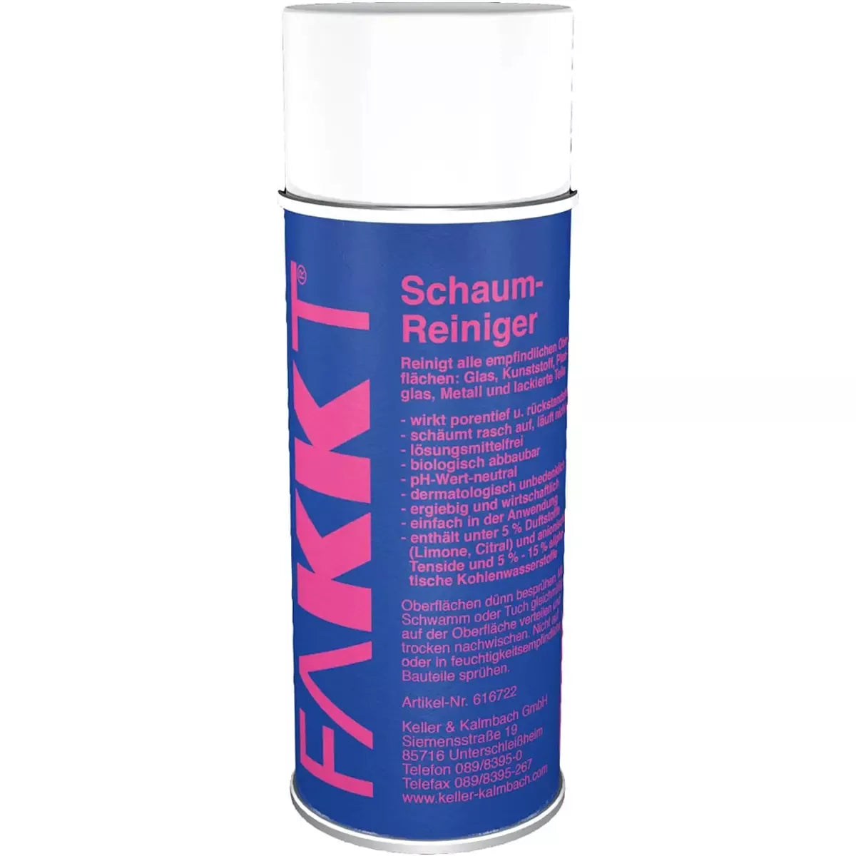 FAKKT Schaumreiniger, für Kunststoff und Glas, 12x 400 ml Spray