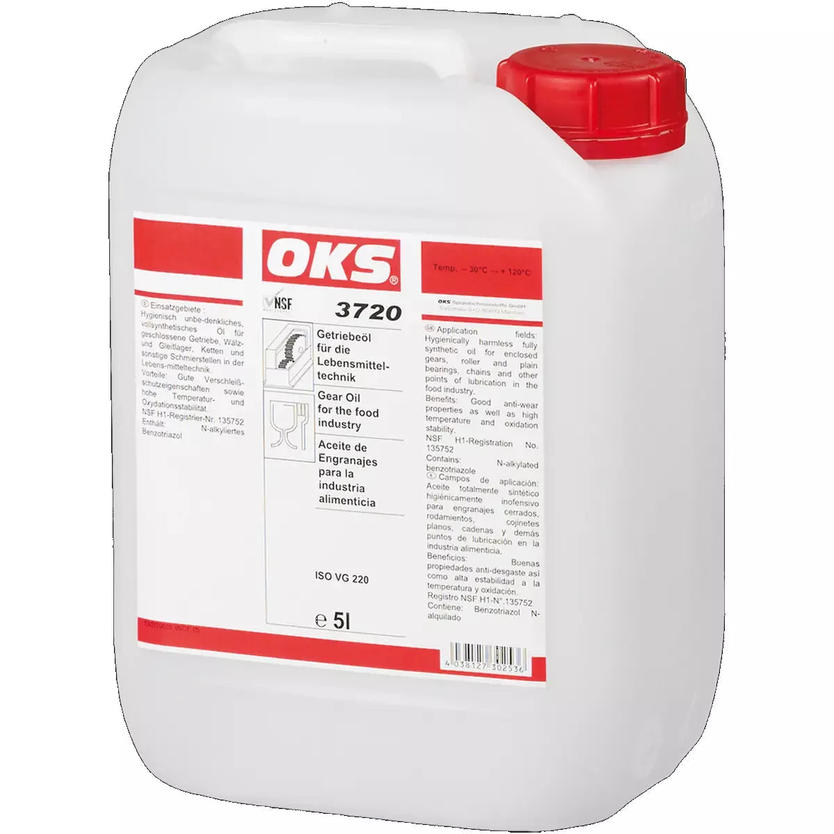 Getriebeöl NSF H1 OKS 3720, 5 l Kanister