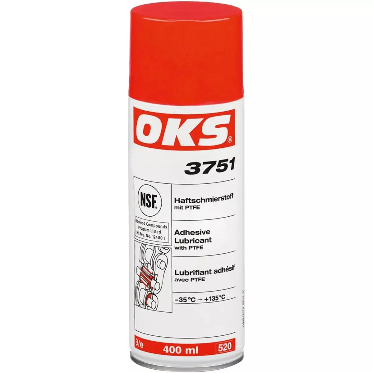 Haftschmierstoff mit PTFE NSF-H1 weißlich Spray, 400 ml