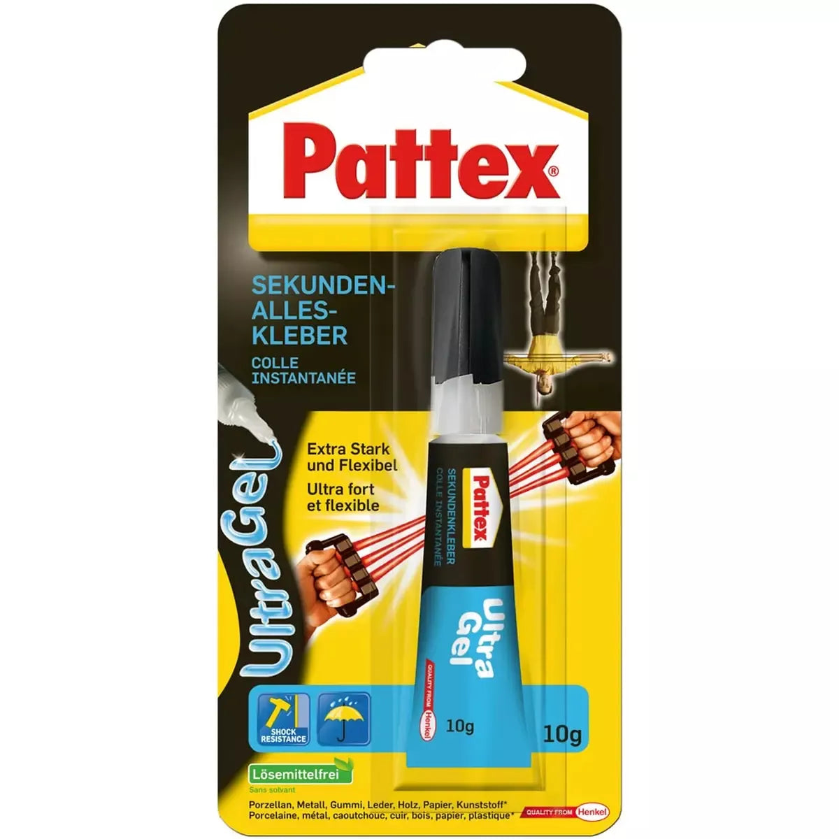 Pattex Gel 10g f.Holz,Pappe,Lefer, Keramik,Gummi