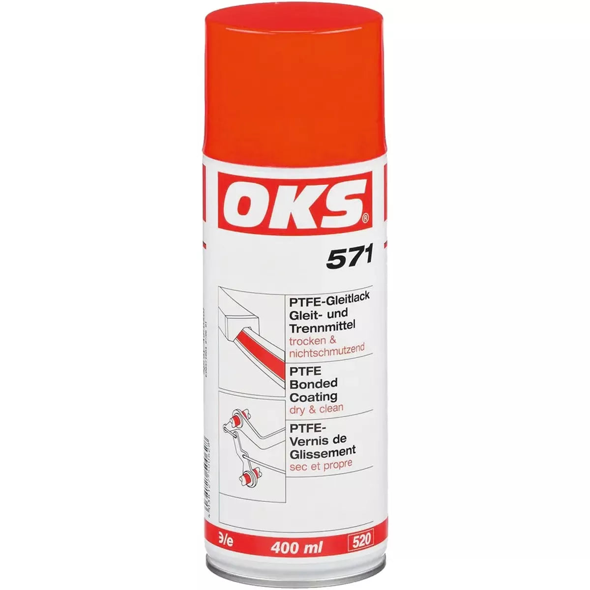 PTFE-Gleitlack mit PTFE und Siliconharz weißlich Spraydose 400ml
