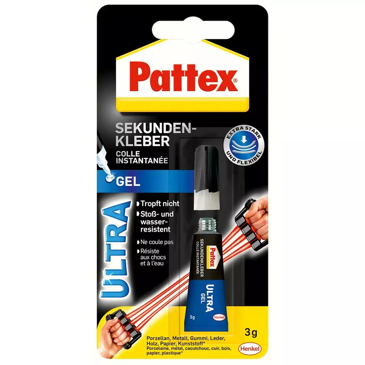 Sekundenkleber 3g f.Ku./Porzellan f.Holz/Leder