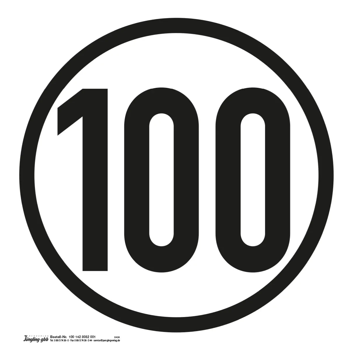 Aufkleber 100 für Gespanne (Hänger außen), Durchmesser 200 mm