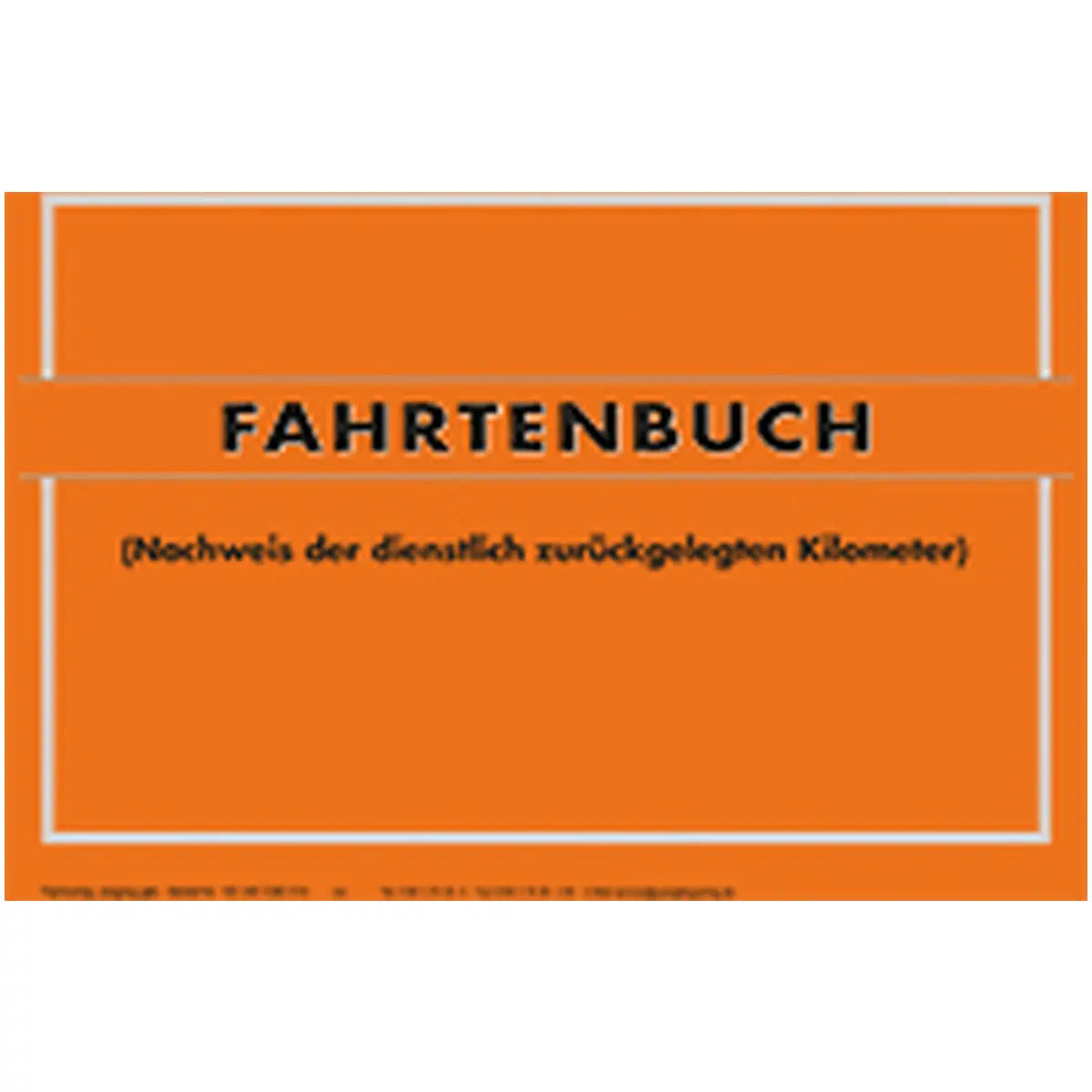 Fahrtenbuch (Thüringen), DIN A5 56-seitig, orange, 1 Heft