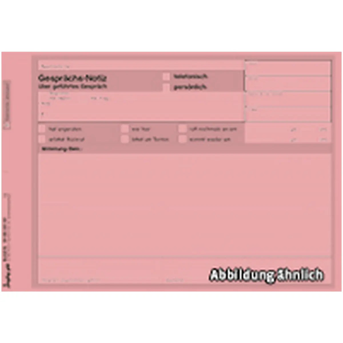 Gesprächsnotiz (Rückseite Hausmitteilung), A5, rosa, Block à 50 Blatt