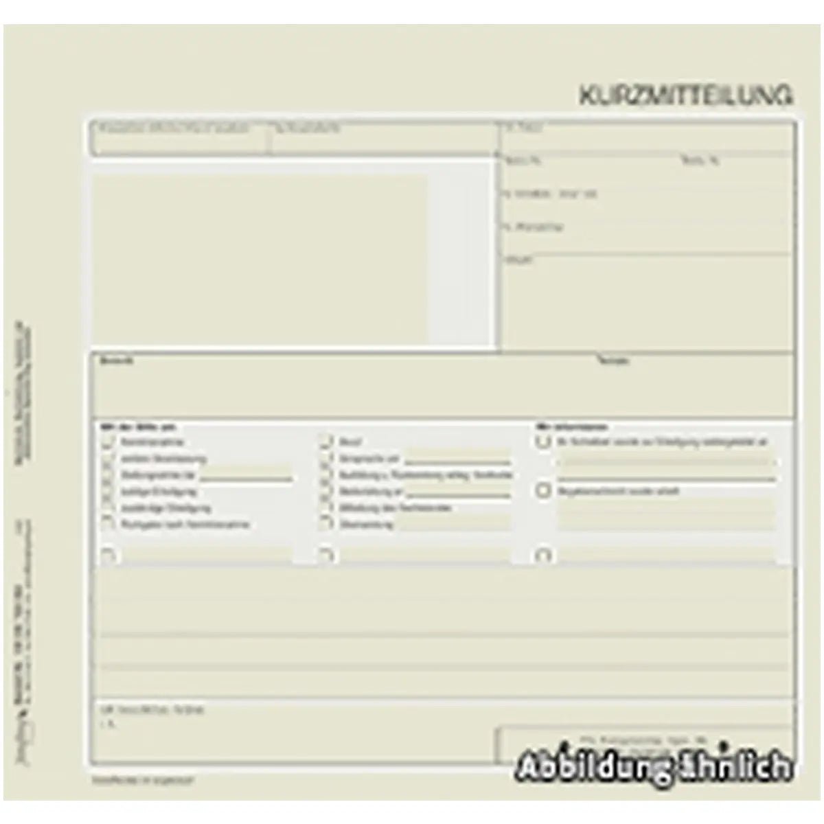 Kurzmitteilung (Variante), 2/3 DIN A4, 2-fach SD, Recycling
