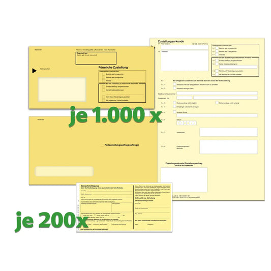 ZU-Paket 1000 mit Eindruck Beliehene Unternehmen, 1 Set