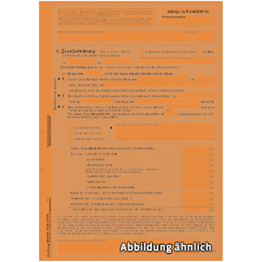 Zusatzerklärung nach § 24 (2) BAföG, A4 orange