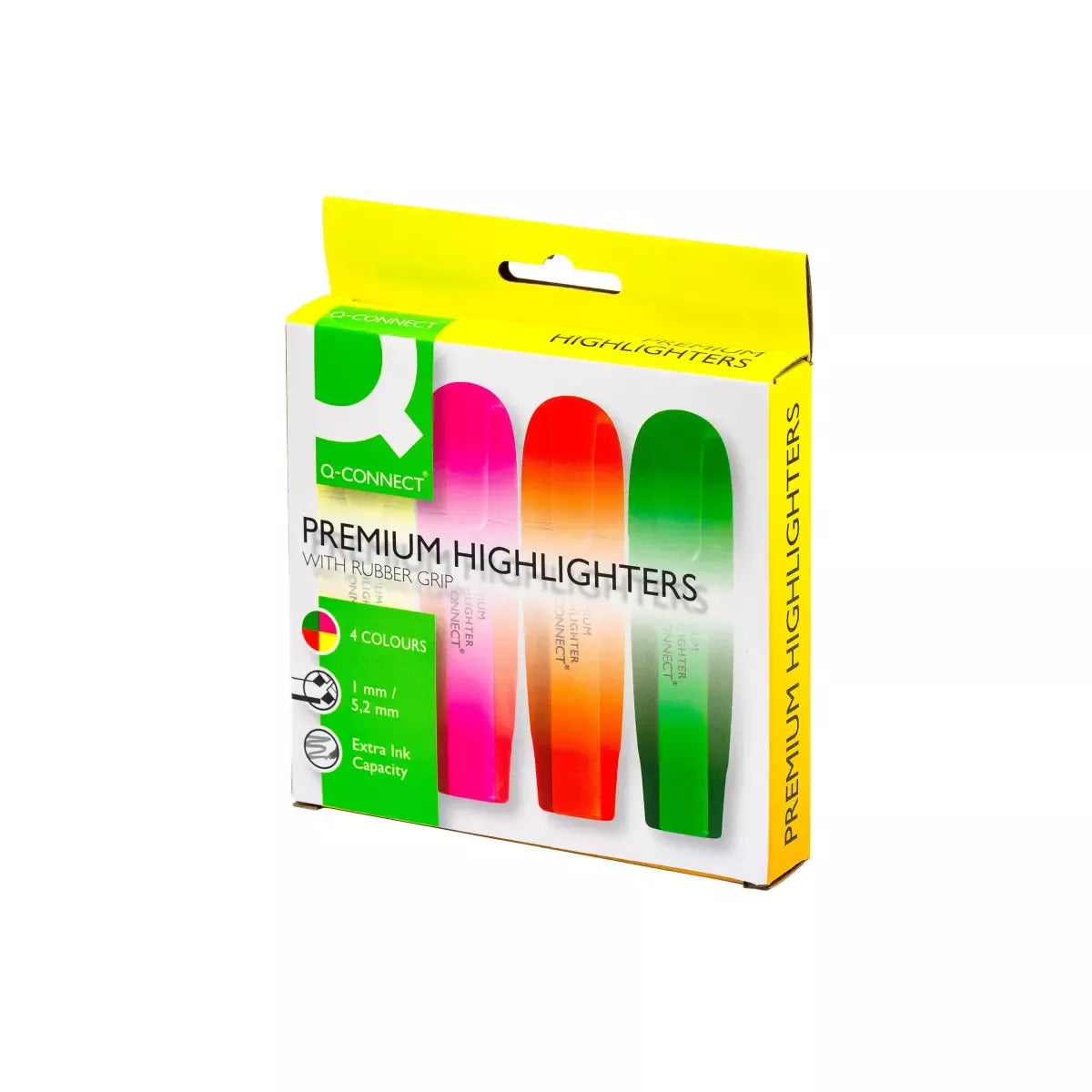 Textmarker Premium - ca. 2 - 5 mm, 4-er Pack