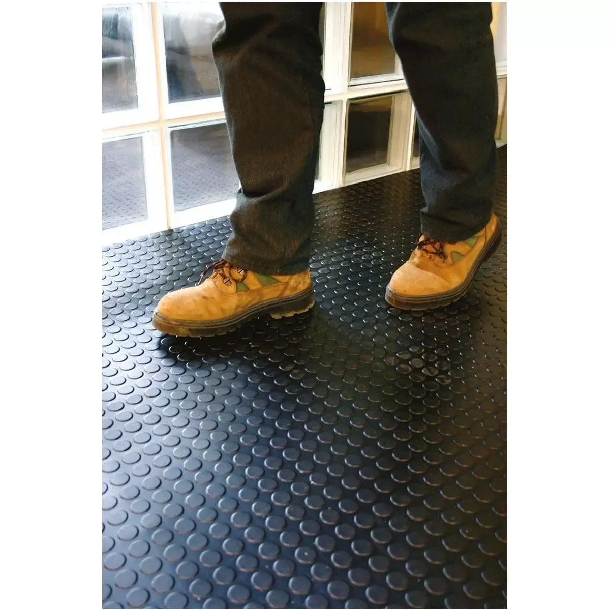 Bodenschutzmatte aus synthetischer Gummimischung, Materialstärke 3 mm, LxB 10 mx1200 mm