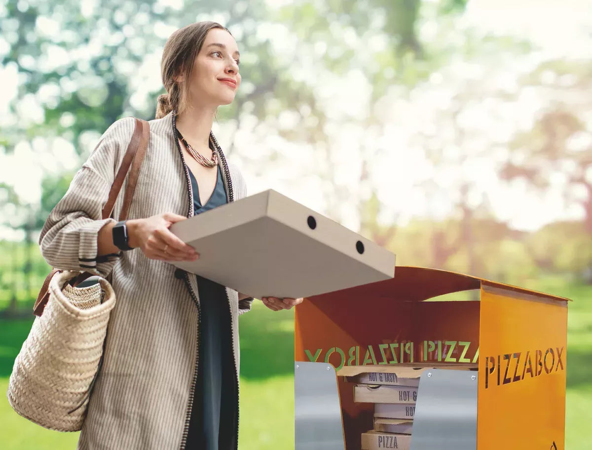 Abfallbehälter Pizzabox-Sammler für bis zu 20 Pizzakartons