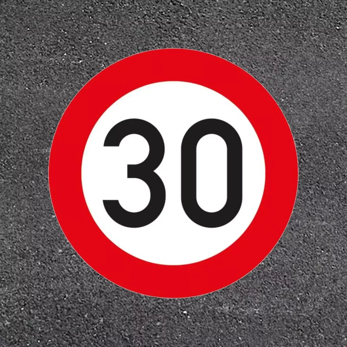 PREMARK ™ Farbige Fahrbahnmarkierung, VZ274-30, Zulässige Höchstgeschwindigkeit 30 km/h, 2000x1000 – VPE 1 Stück