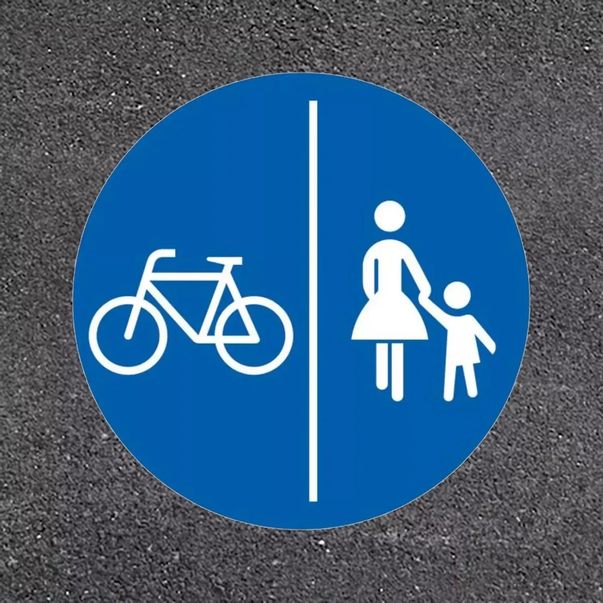 PREMARK ™ Farbige Fahrbahnmarkierung, VZ241-30, Getrennter Rad- und Gehweg - Radweg links, 2000x1000 – VPE 1 Stück