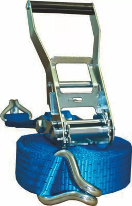 Zurrgurt 8 m x 50 mm, zweiteilig, mit Spitzhalter und Ratsche, 4000 daN