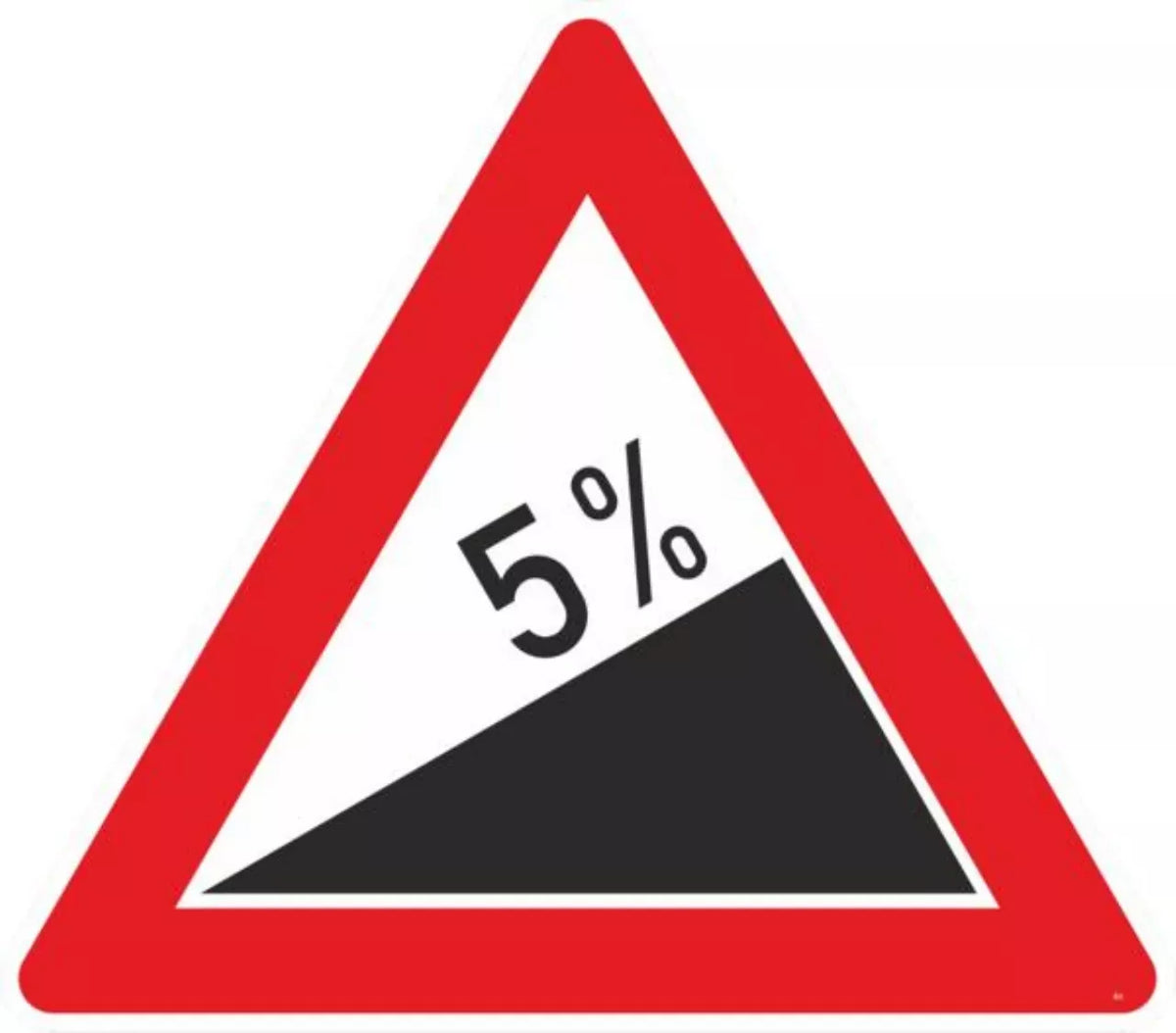 Verkehrszeichen VZ110-5 Steigung 5%