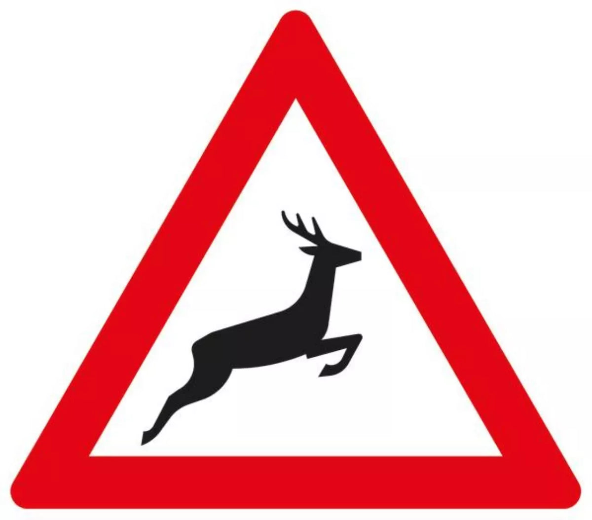 Verkehrszeichen VZ142-20 Wildwechsel, Aufstellung links