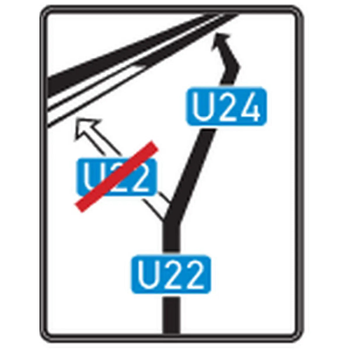 Verkehrszeichen VZ466 Weiterführende Bedarfsumleitung 1600x1250