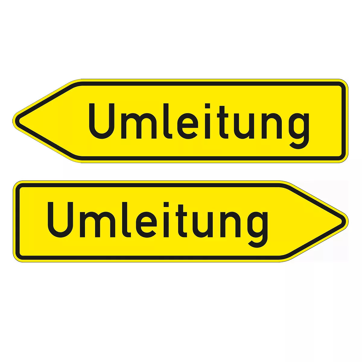 Verkehrszeichen VZ454-40 Umleitungswegweiser, doppelseitig
