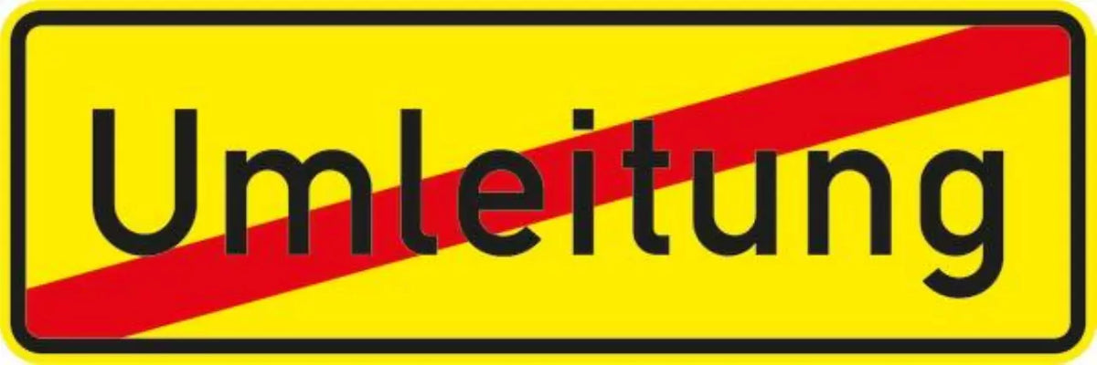 Verkehrszeichen VZ457.2 Ende der Umleitung