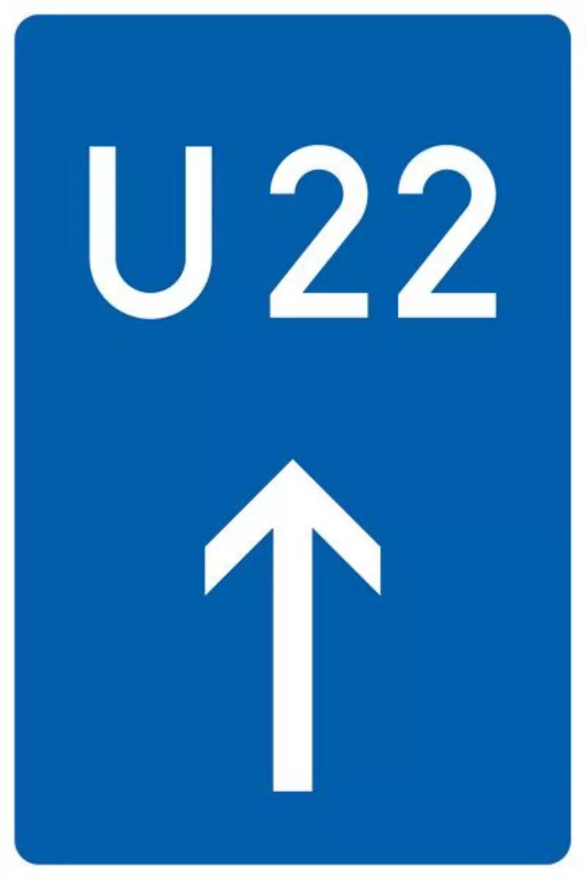Verkehrszeichen VZ460-30 Bedarfsumleitung, geradeaus
