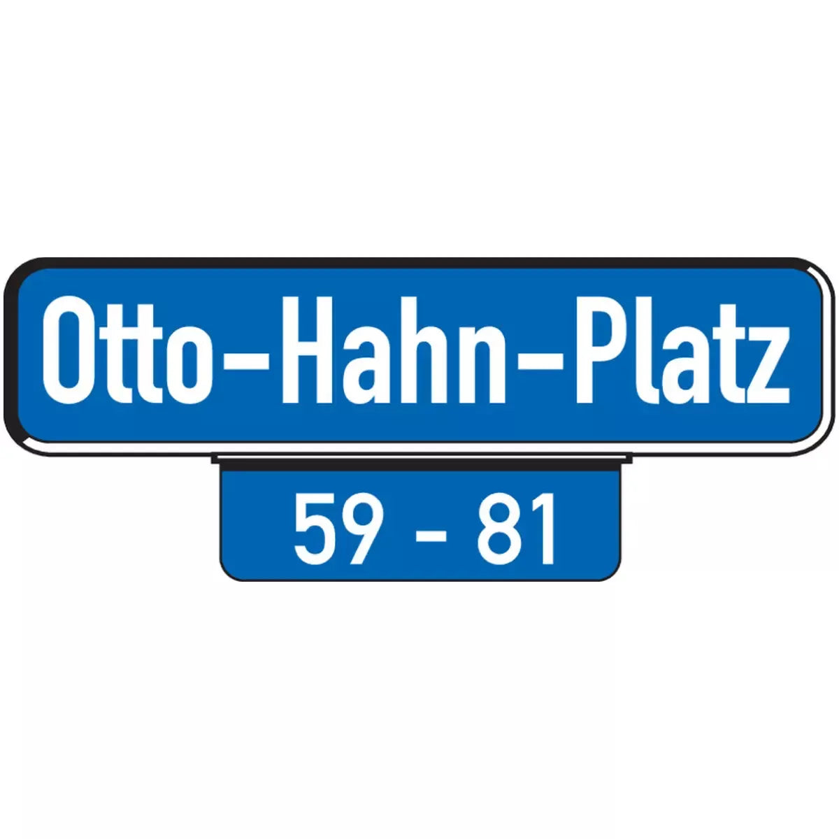 Zusatzschild Hausnummer für Straßennamenschild C-Profil
