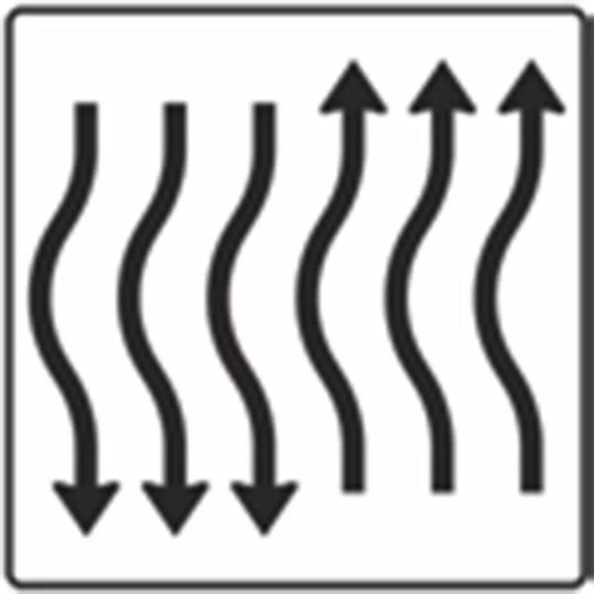 Verkehrszeichen VZ514-18 Verschwenkungstafel kurze Verschwenkung mit Gegenverkehr nach links 3-streifig in Fahrtrichtung und 3-streifig in Gegenrichtung