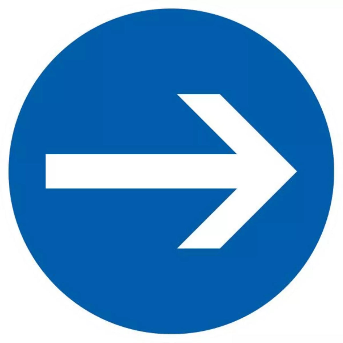 Verkehrszeichen VZ211 Vorgeschriebene Fahrtrichtung hier rechts