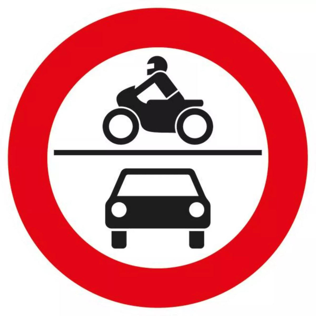 Verkehrszeichen VZ260 Verbot für Kraftfahrzeuge
