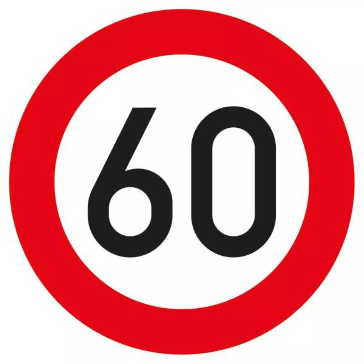 Verkehrszeichen VZ274-60 Zulässige Höchstgeschwindigkeit 60 km/h