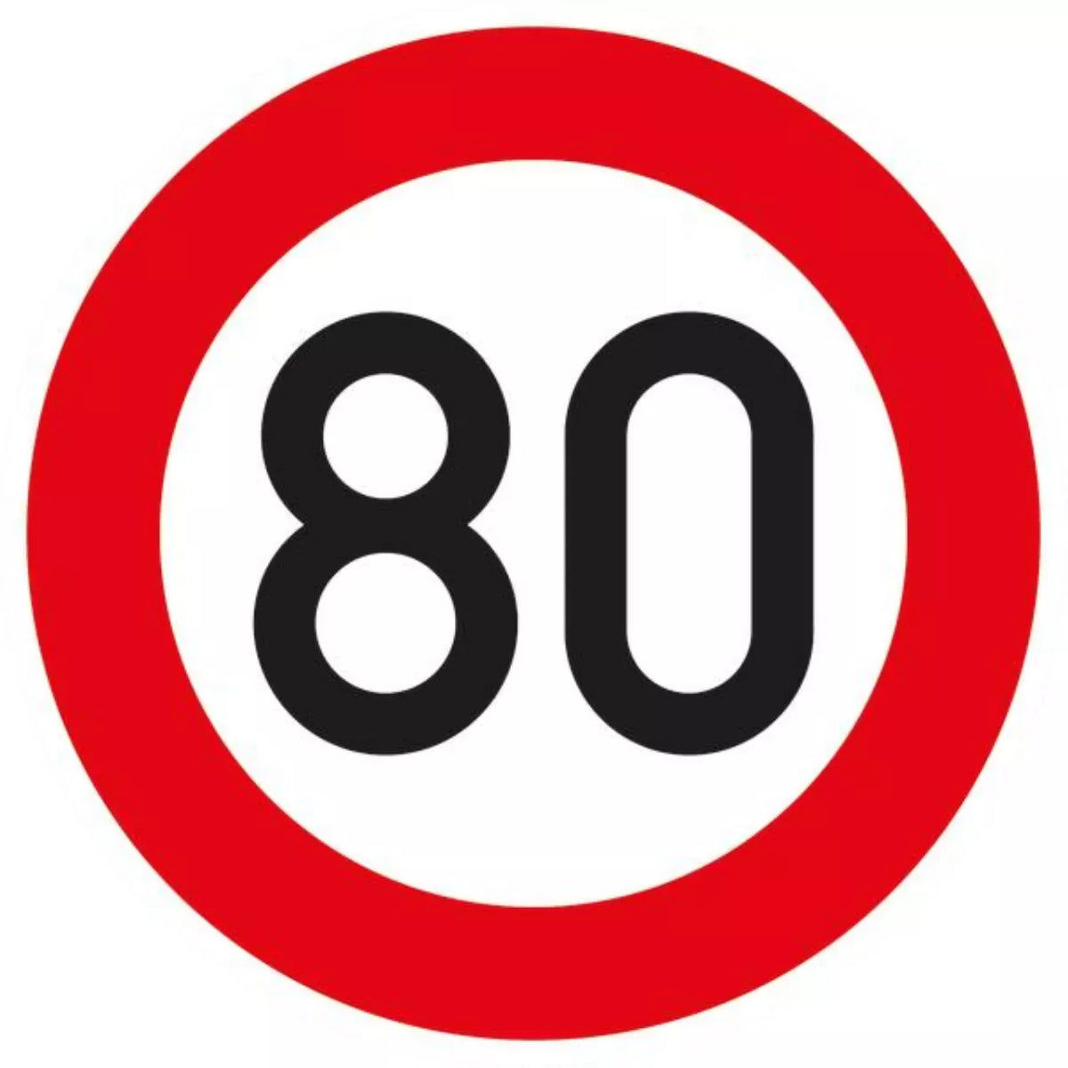 Verkehrszeichen VZ274-80 Zulässige Höchstgeschwindigkeit 80 km/h